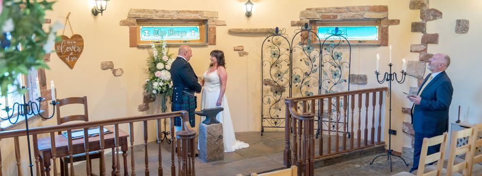 Cherish Wedding Package for 2 from The Mill Forge Hotel near Gretna Green
